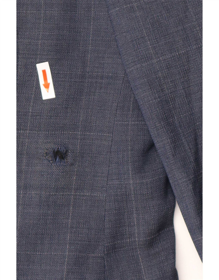 Marks & Spencer Herren Slim Fit 1-Knopf-Blazerjacke UK 40 Large Blue Check