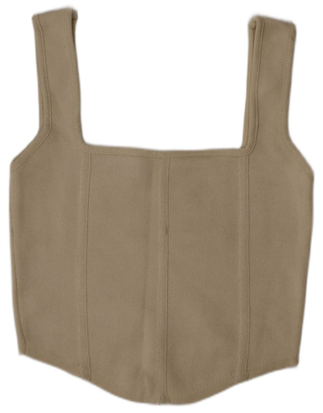 Zara Damen Crop Top Medium Beige Polyamid