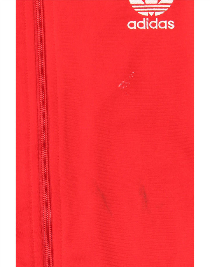 Adidas Jungen Trainingsanzug Top Jacke 10–11 Jahre, rotes Polyester