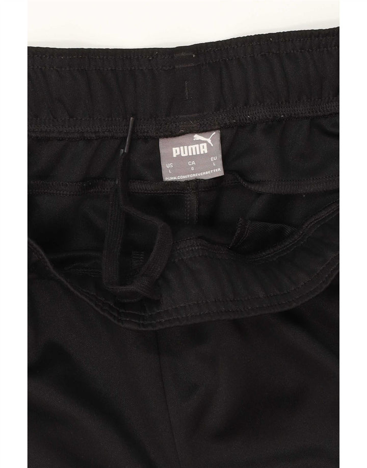 Puma Herren-Trainingshose, groß, aus schwarzem Polyester