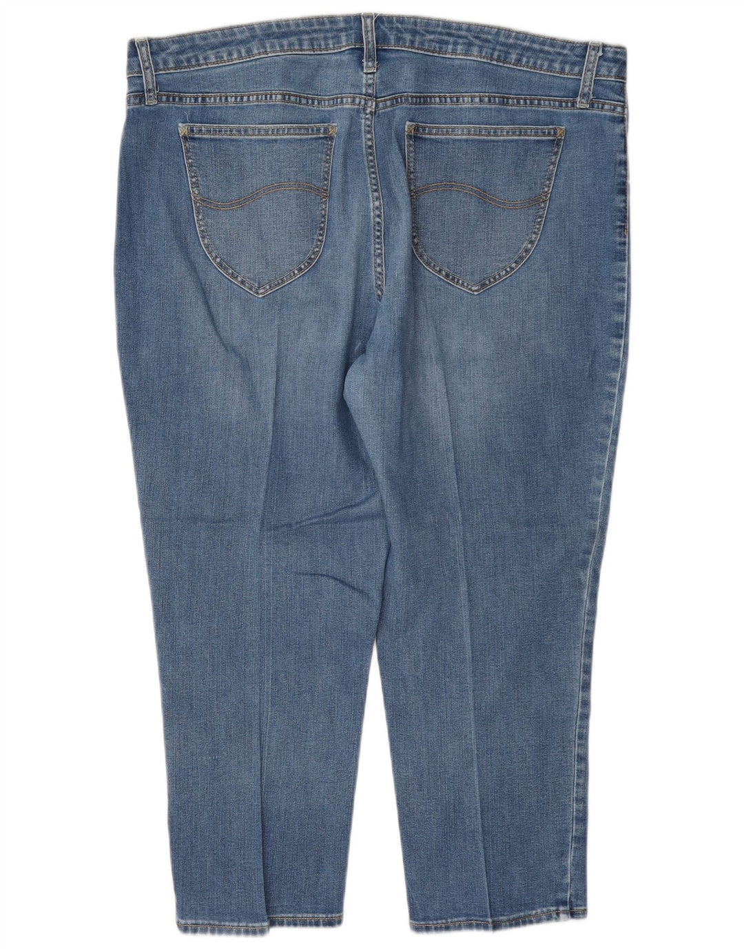 Lee Damen Raiders Mid Rise Capri Jeans W38 L23 Blau