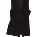 Zara Damen Longline Weste UK 8 Small Schwarz Polyester