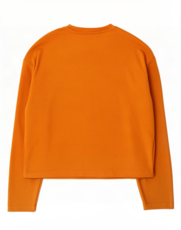 Zara Damen Top Langarm UK 14 Medium Orange