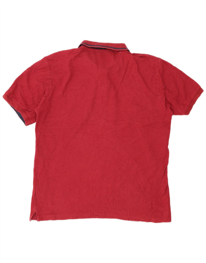 MOUNTAIN WAREHOUSE Herren-Poloshirt, große rote Baumwolle