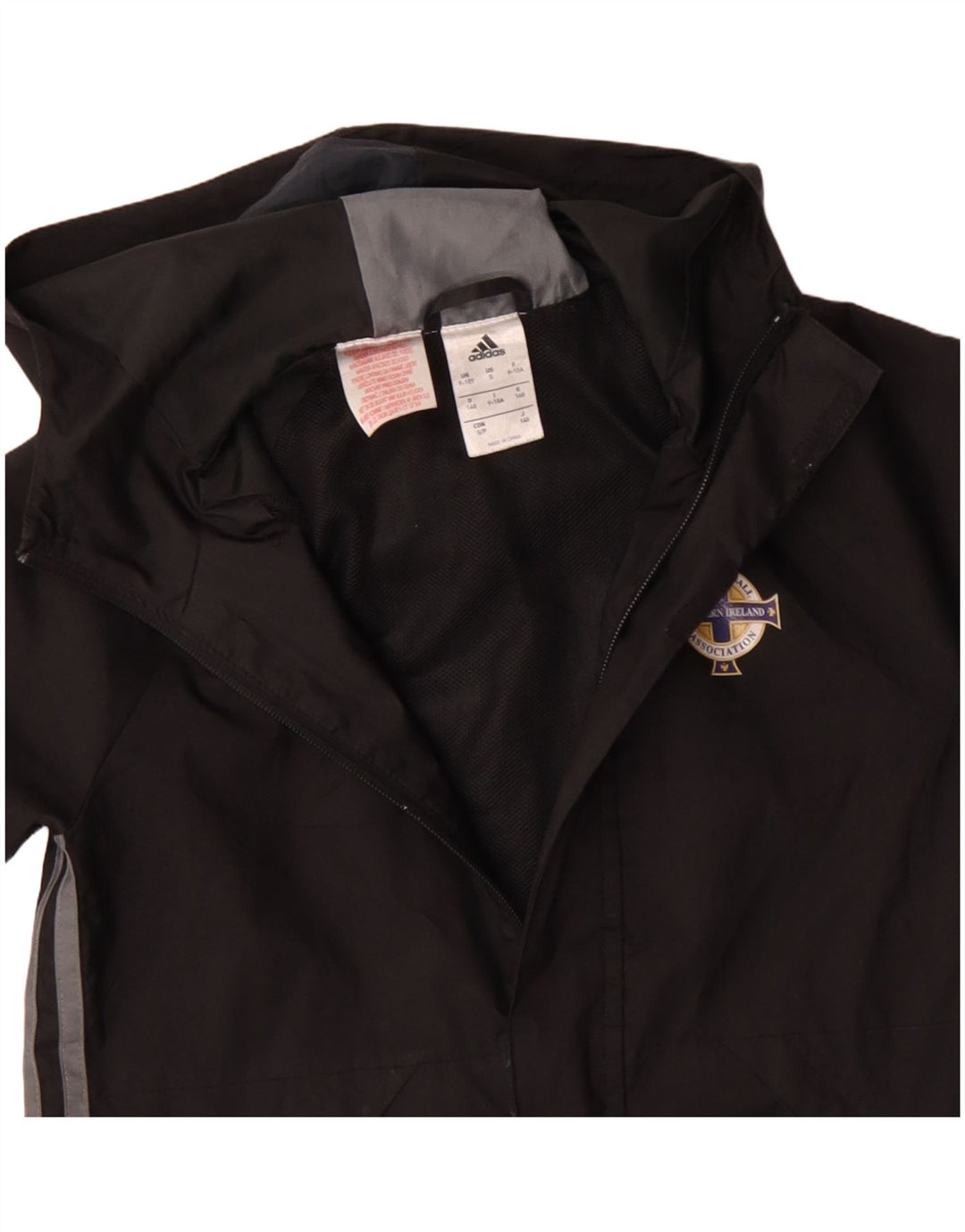 Adidas Jungen Graphic Hooded Windbreaker Jacke 9–10 Jahre, schwarzes Polyester
