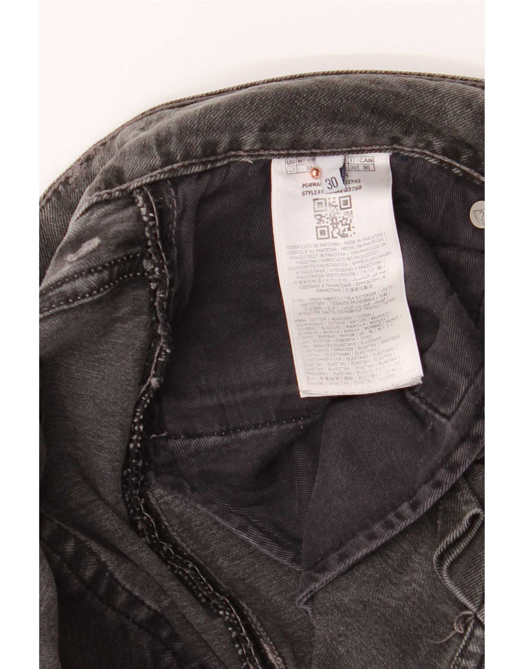 Guess Herren Angels Slim Jeans W30 L32 Graue Baumwolle