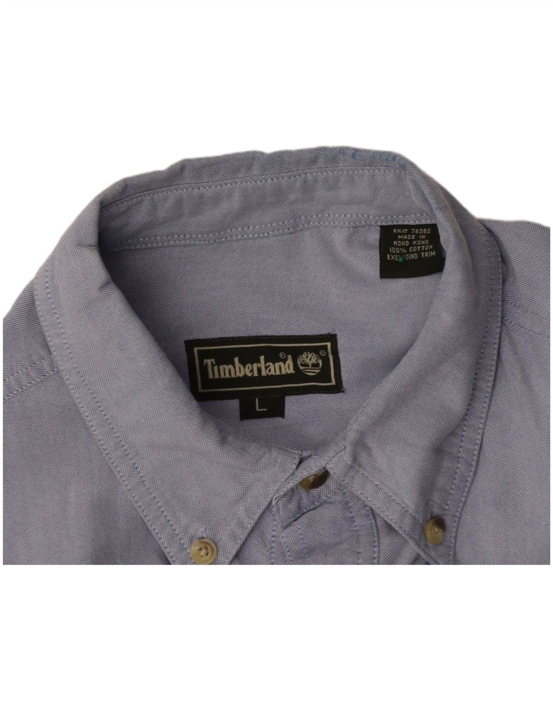 TIMBERLAND Mens Shirt Large Blue Cotton