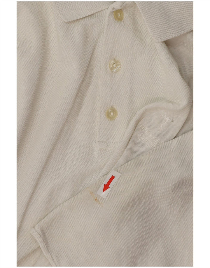 TRUSSARDI Herren Poloshirt XL Weiße Baumwolle