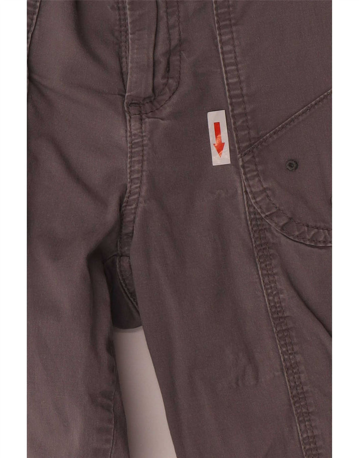 Lee Damen Cargo-Caprihose US 8 Medium W30 L20 Graue Baumwolle