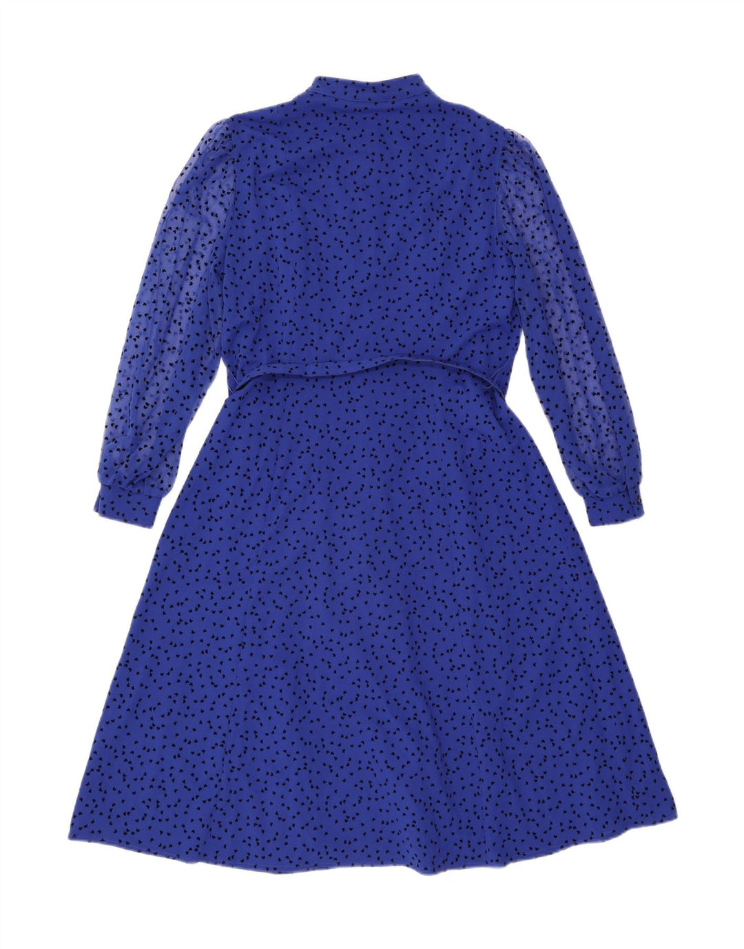 FRANKENWALDER Womens A-Line Dress UK 12 Medium Blue Spotted Polyester