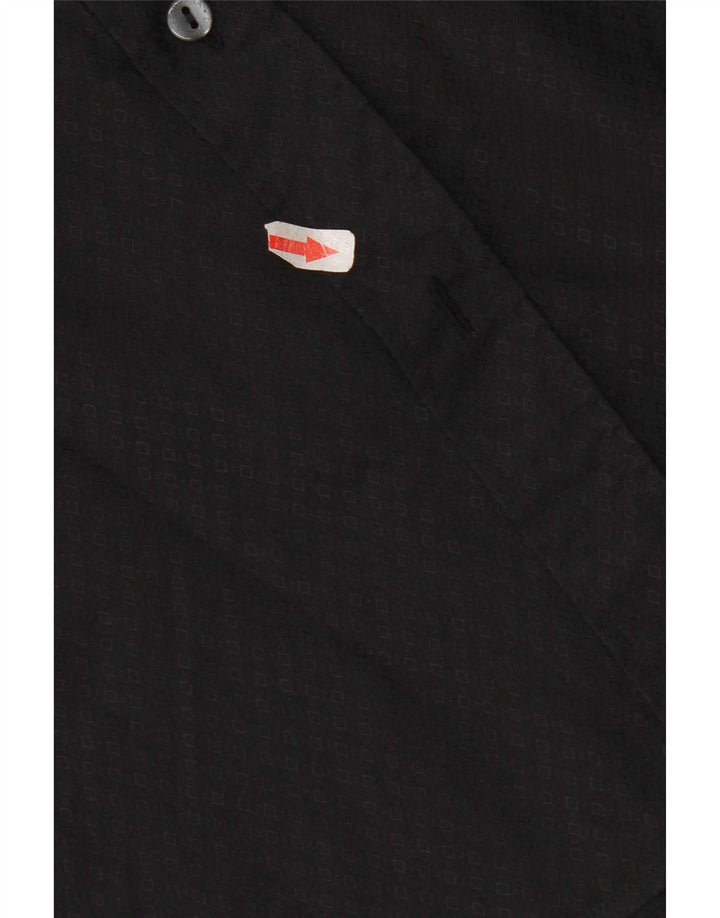 Dolce & Gabbana Herrenhemd Größe 41 16 Große schwarze geometrische Baumwolle