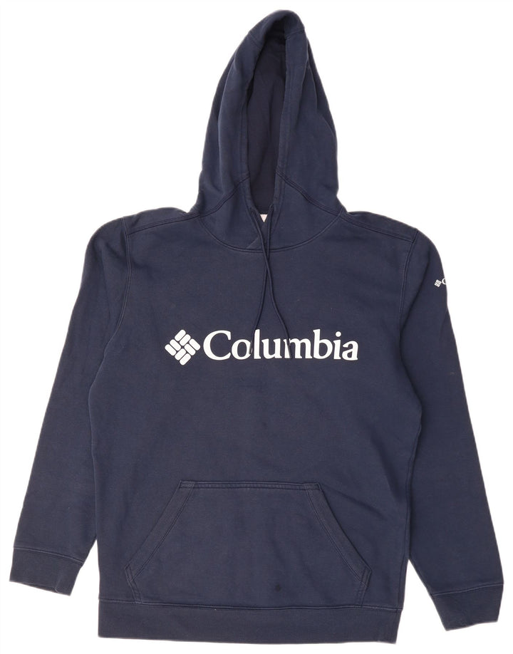 COLUMBIA Herren-Kapuzenpullover mit Grafik, mittlere marineblaue Baumwolle