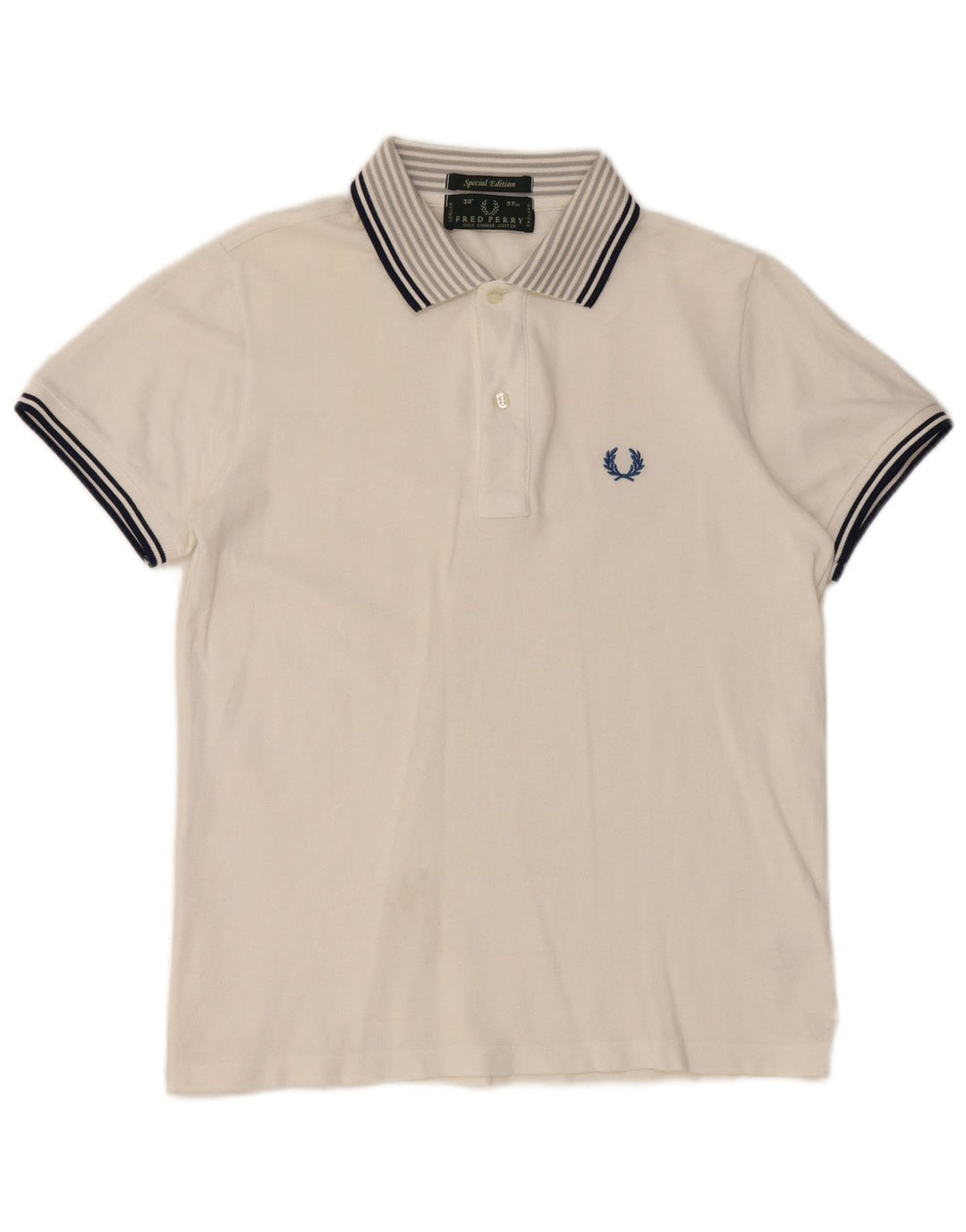 FRED PERRY Herren Special Edition Poloshirt, Größe S, weiße Baumwolle