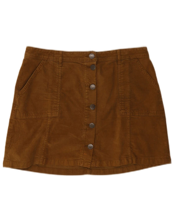 Fat Face Womens Mini Corduroy Skirt UK 12 Medium W34  Brown Cotton