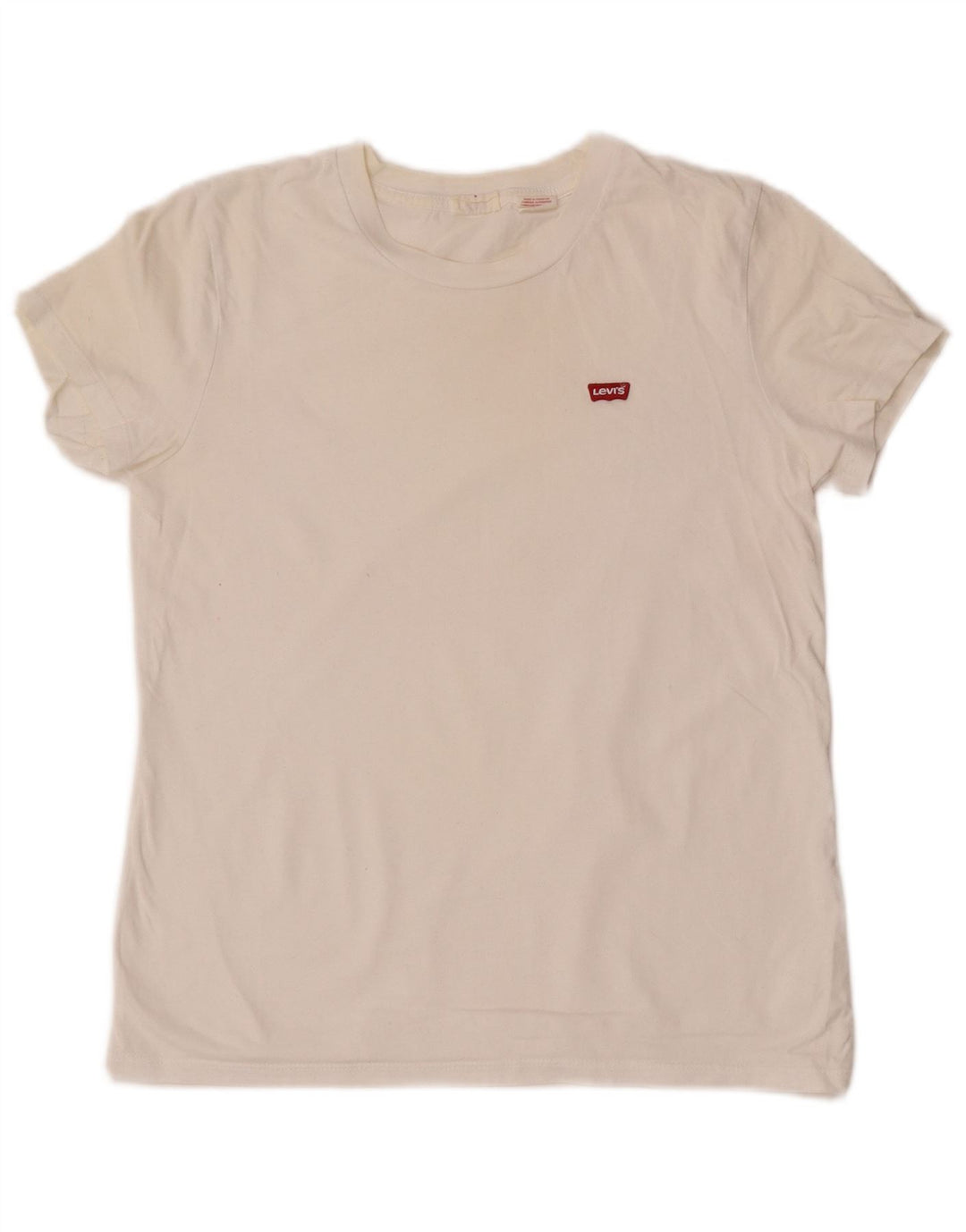 Levi's Damen-T-Shirt mit Grafik, UK 10, Größe S, Weiß