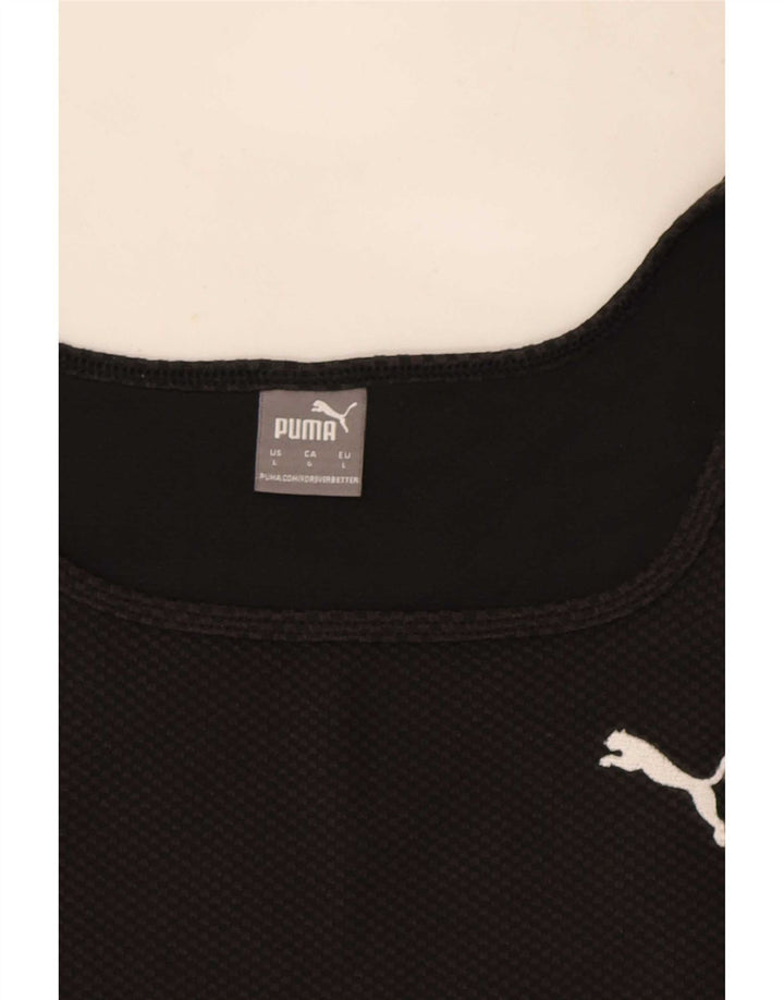 Puma Damen Crop Vest Top UK 14 Large Schwarz