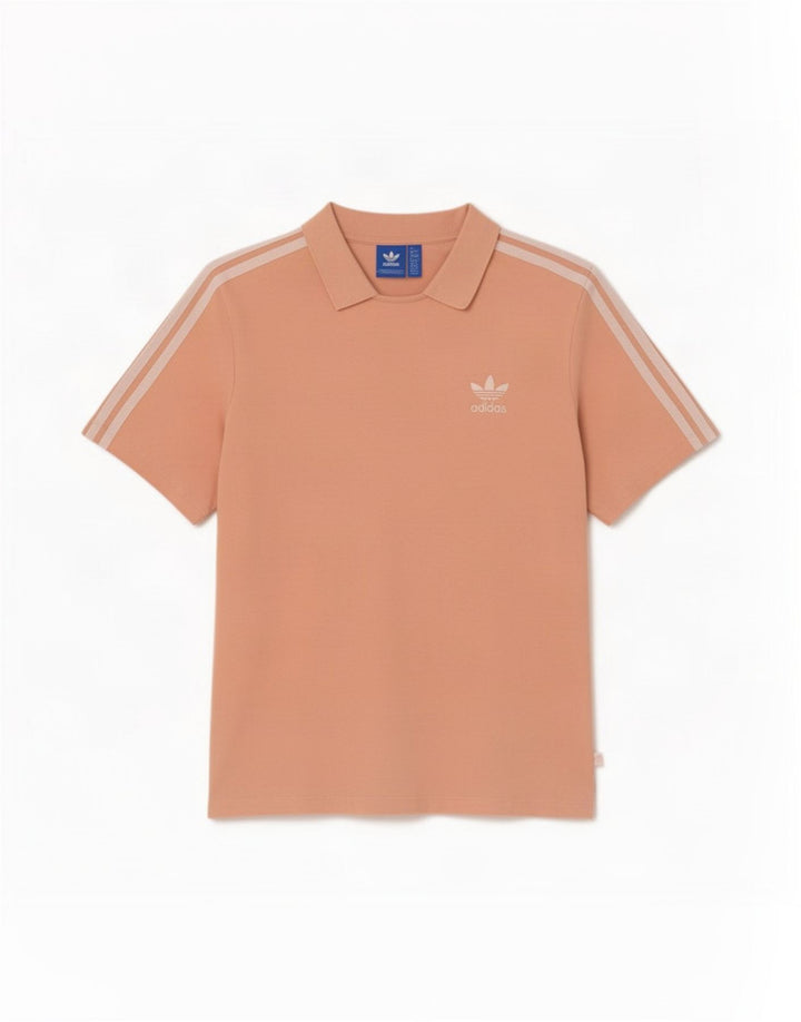 Adidas Damen Poloshirt UK 12 Mittelrosa Baumwolle