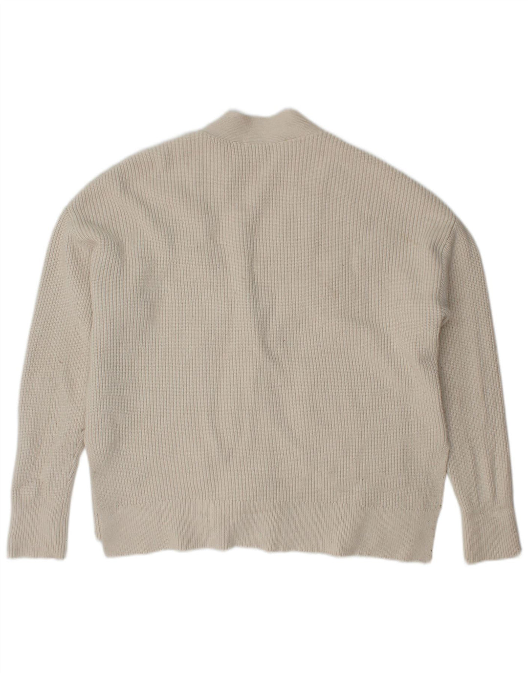 Zara Damen-Strickjacke in Übergröße, Gr. 10, Größe S, weiße Viskose