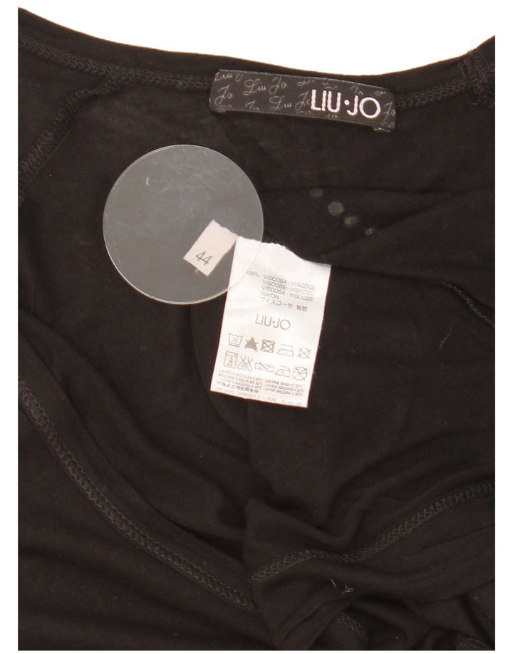 Liu Jo Damen Graphic Top Langarm IT 44 Mittelschwarze Viskose
