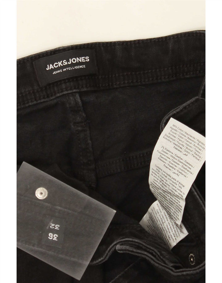 Jack & Jones Herren Slim Jeans W36 L32 Schwarze Baumwolle