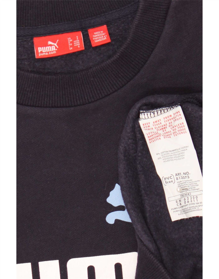 Puma Herren Grafik-Sweatshirt-Pullover, klein, marineblau, Baumwolle