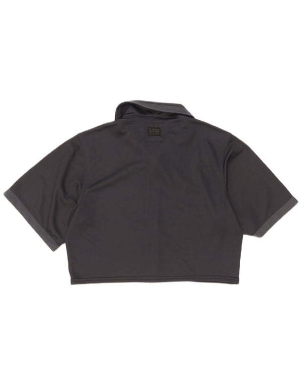 G-Star Damen-Bluse, übergroß, kurzärmelig, kurzärmlig, Gr. 10, Größe S, Grau