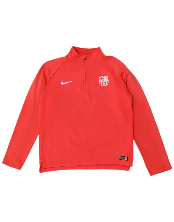 Nike Barcelona Pullover-Trainingsanzugoberteil für Jungen, 13–14 Jahre, XL, rotes Farbblockdesign