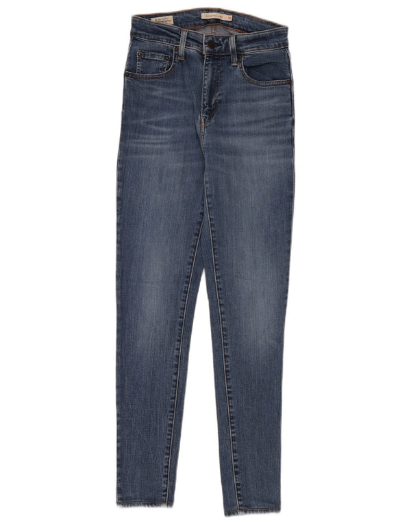 LEVI'S Damen 721 High Rise Skinny Jeans W26 L32 Blaue Baumwolle
