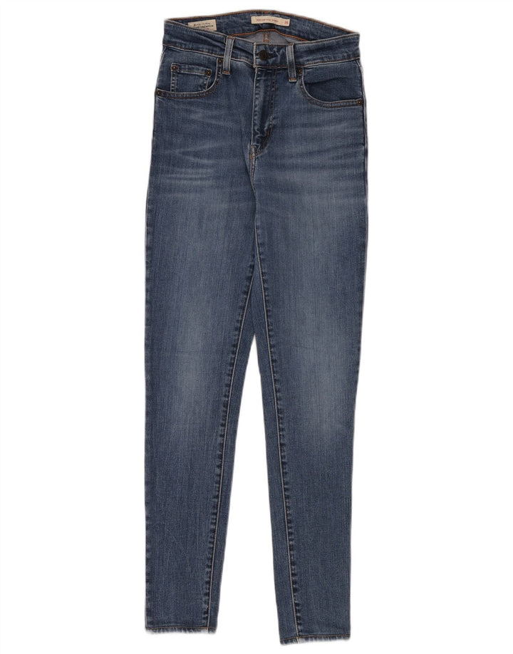 LEVI'S Damen 721 High Rise Skinny Jeans W26 L32 Blaue Baumwolle