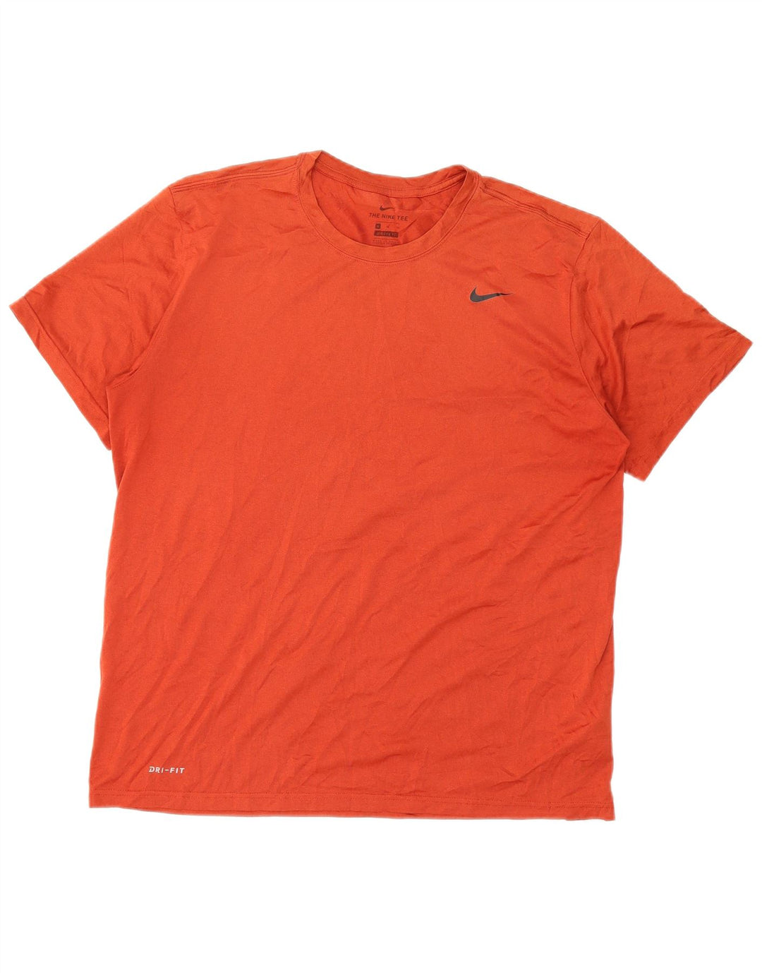 NIKE Herren Dri Fit T-Shirt Top XL Orange Polyester