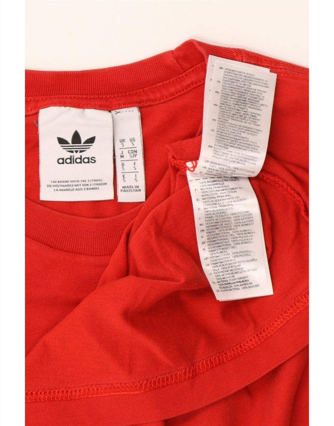 Adidas Herren T-Shirt Top Small Rot Baumwolle