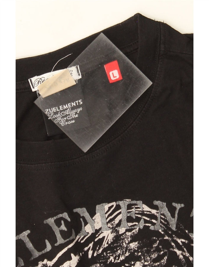 Zu Elements Herren-T-Shirt mit Grafik, Größe L, Schwarz