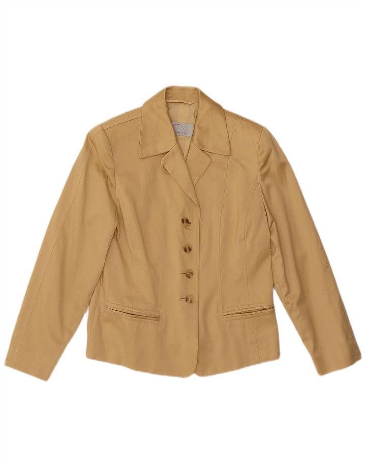 BOGNER Damen 4-Knopf-2-teiliges Rockset US 10 Large W29 Beige Baumwolle