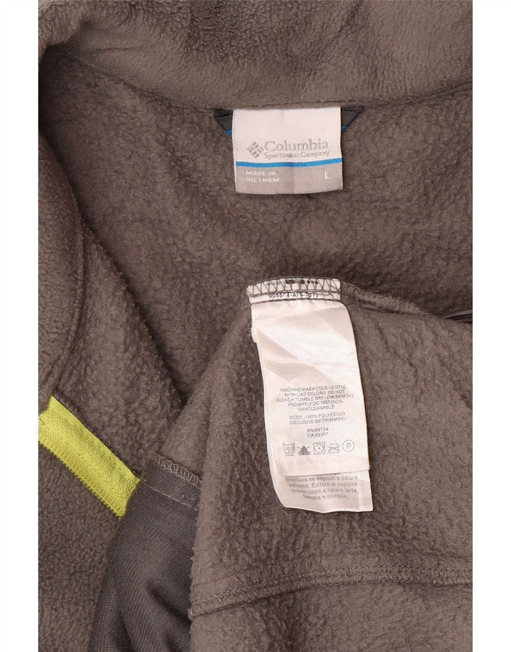 COLUMBIA Herren Fleecejacke UK 40 Large Grau Polyester