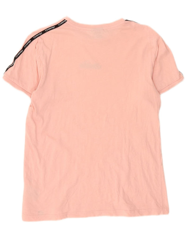 Ellesse Herren-T-Shirt mit Grafik, XS, rosa, Colourblock-Baumwolle