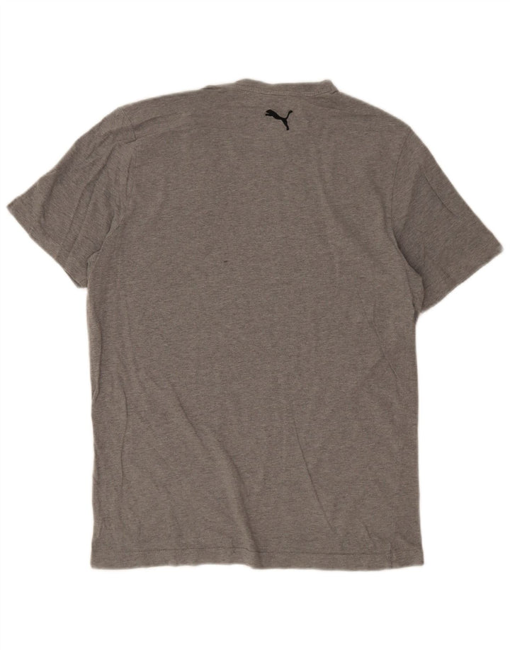 Puma Herren Grafik-T-Shirt-Oberteil Mittelgrau meliert