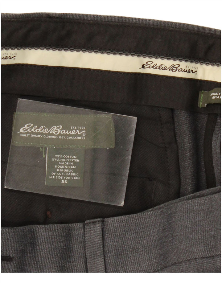 Eddie Bauer Herren Pegged Chino Hose W36 L31 Grau Klassisch