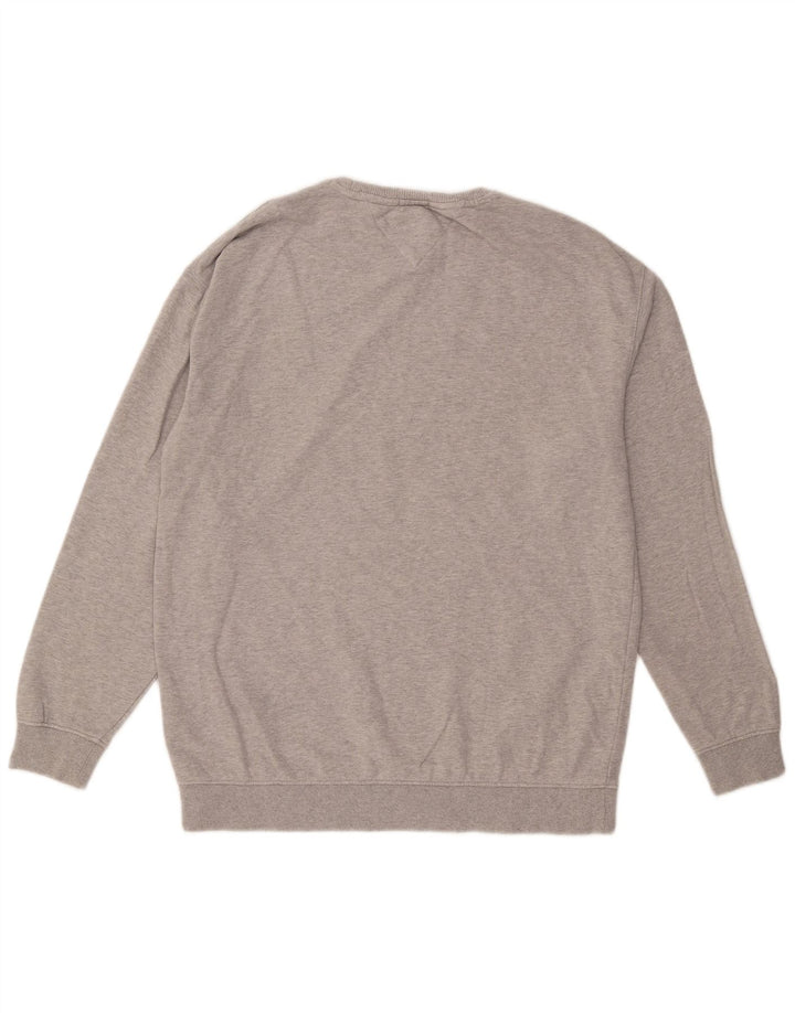 Tommy Hilfiger Herren-Sweatshirt mit entspannter Passform, mittelgraue Baumwolle