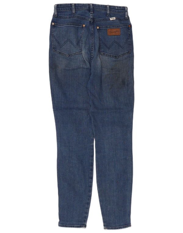 Wrangler Womens Wriggler High Waist Skinny Jeans W27 L28 Blaue Baumwolle
