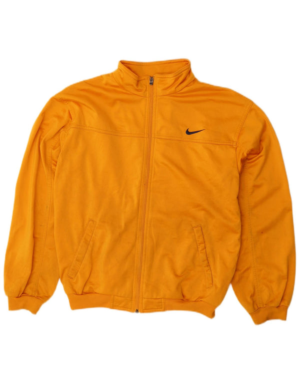 Nike Jungen-Trainingsanzug-Top-Jacke, 13–14 Jahre, XL, gelbes Polyester