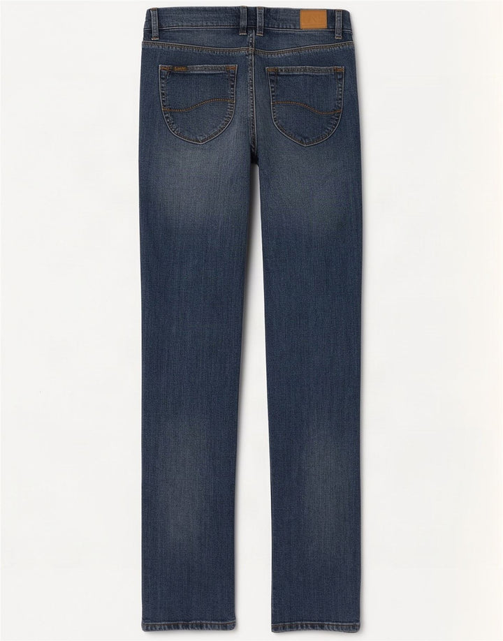 Lee Damen Lynn Narrow Slim Jeans W28 L35 Blaue Baumwolle