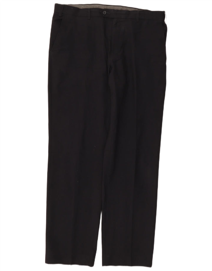 MARKS & SPENCER Herren-Anzughose mit normaler Passform, W36 L33, marineblaues Polyester
