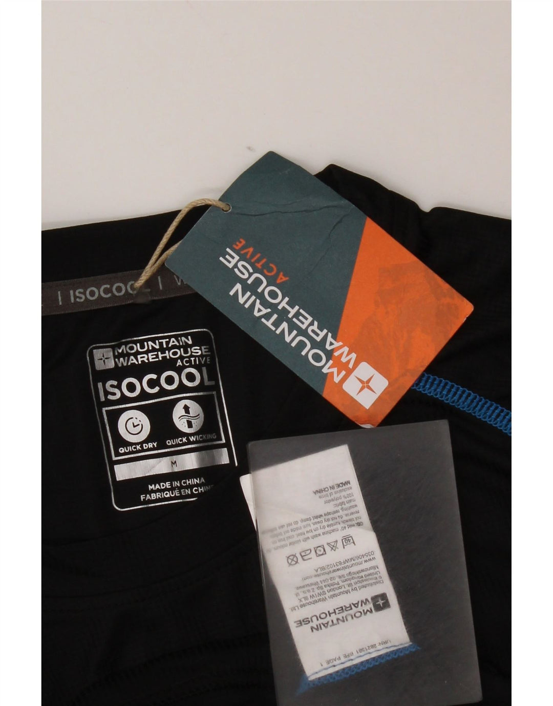 Mountain Warehouse Herren-T-Shirt-Oberteil aus mittelschwarzem Polyester