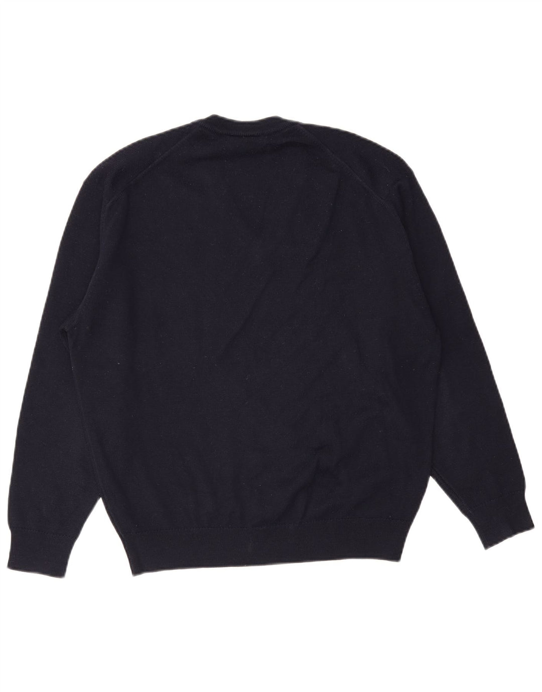 Lacoste Herren-Pullover mit V-Ausschnitt, Größe 5, große marineblaue Wolle
