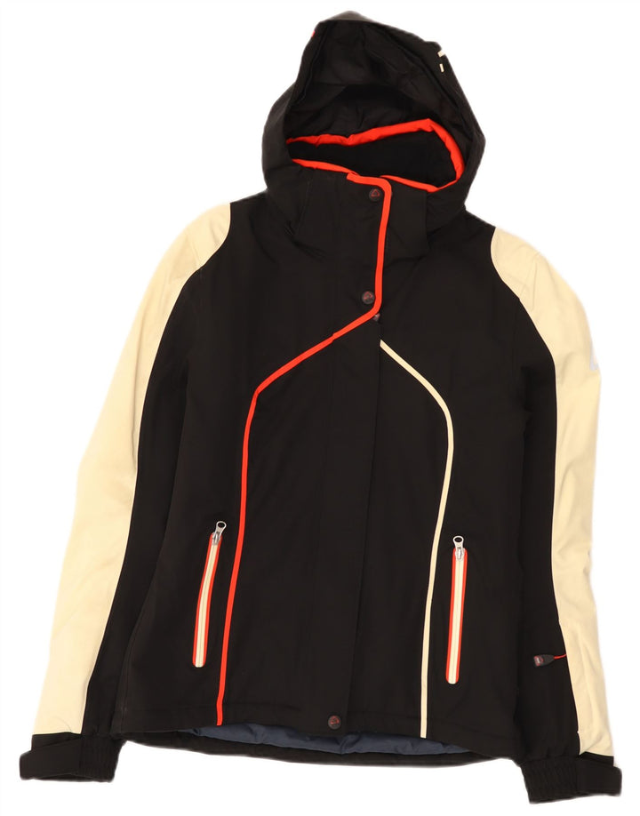 On the Edge Damen-Skijacke mit Kapuze IT 44 Medium Black Colourblock