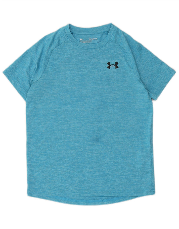 Under Armour T-Shirt-Oberteil für Jungen, 9–10 Jahre, mittelblau geflecktes Polyester