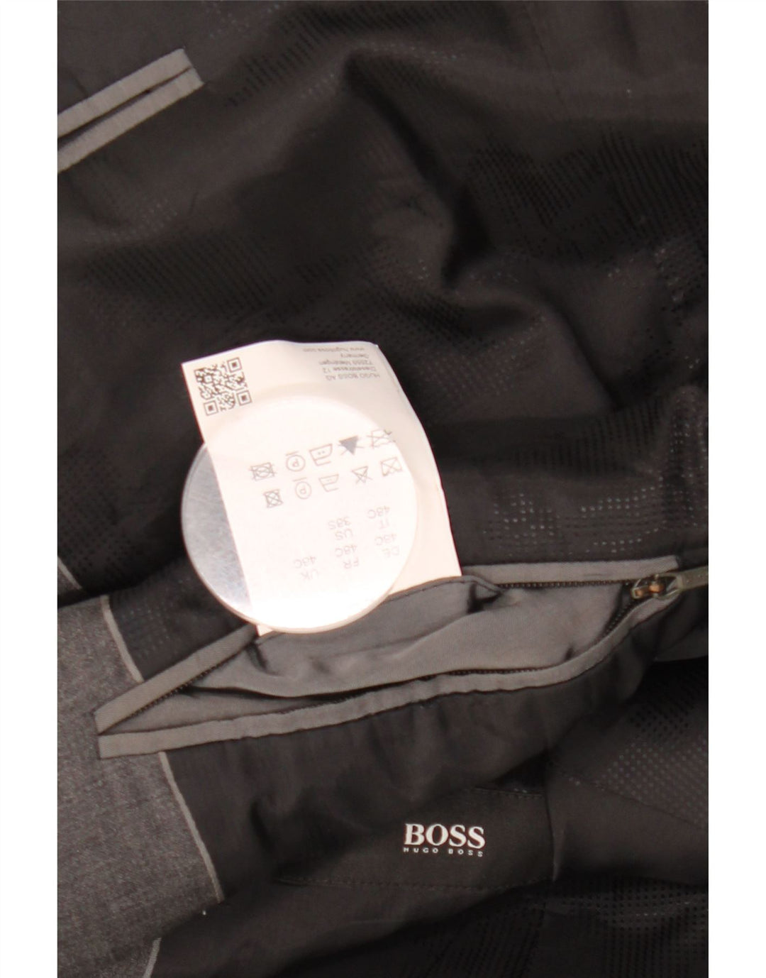 HUGO BOSS Herren-Blazer mit 2 Knöpfen, EU 48, mittelgraue Wolle