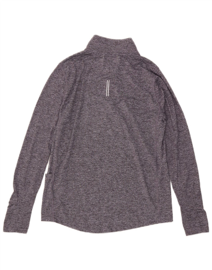 Nike Dri Fit Pullover-Trainingsanzugoberteil für Damen, UK 10, Größe S, grau gefleckt