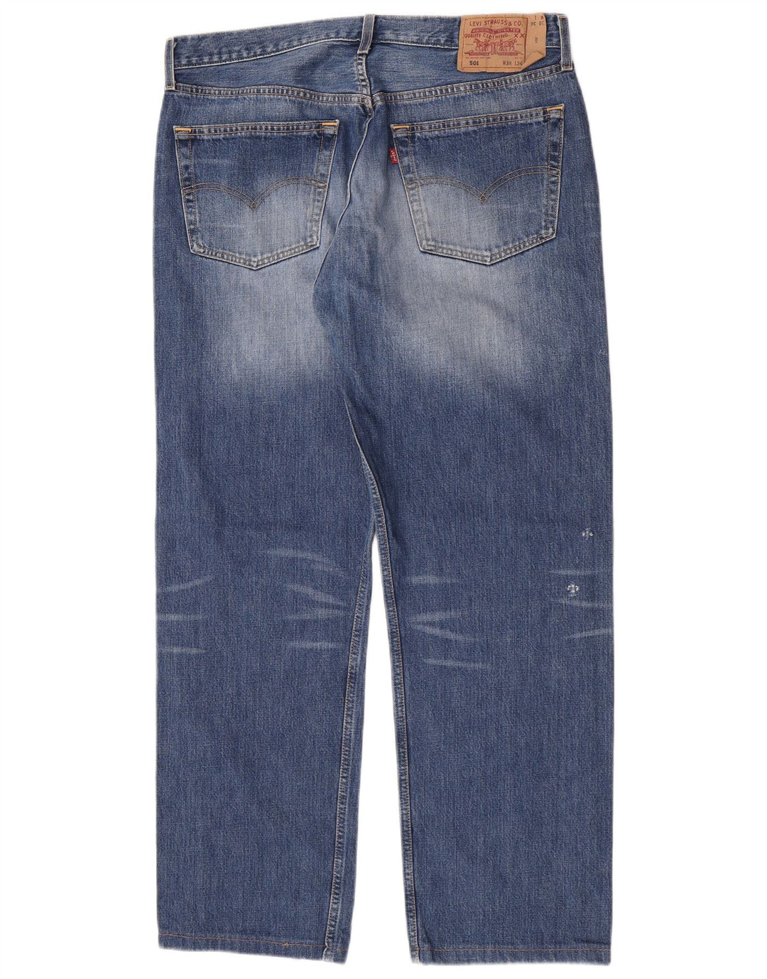 Levi's Herren 501 Straight Jeans W38 L30 Blaue Baumwolle