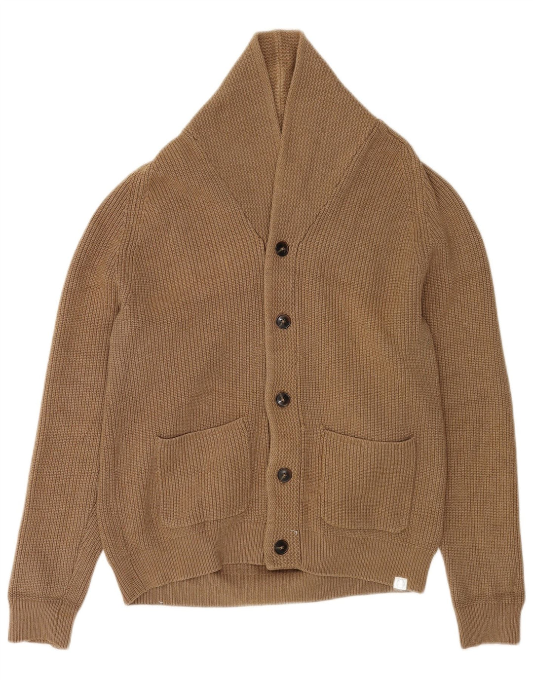 Marks & Spencer Herren-Strickjacke aus mittelbraunem Polyester